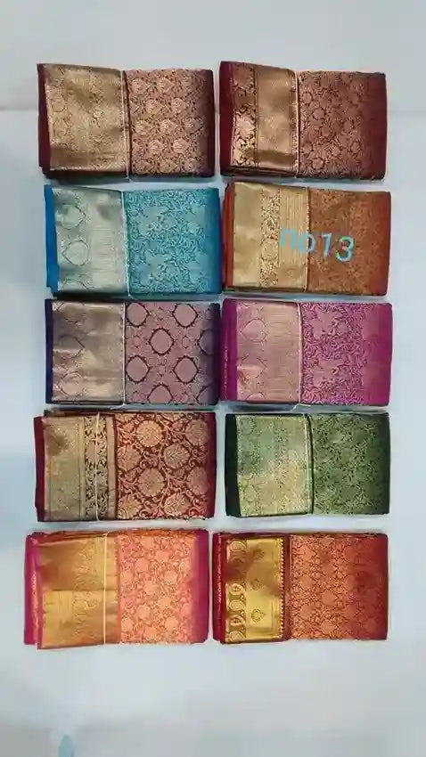 Embroidered Multicolor Designer Kanjivaram Silk Sarees