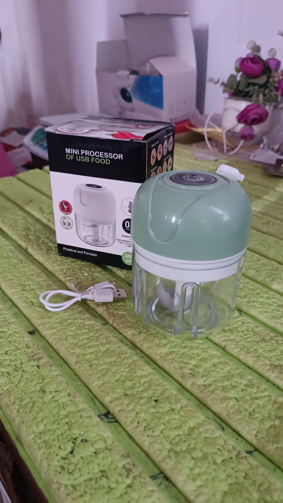 Wireless Usb Rechargeable Mini Electric Garlic Machine Chopper (250ml)