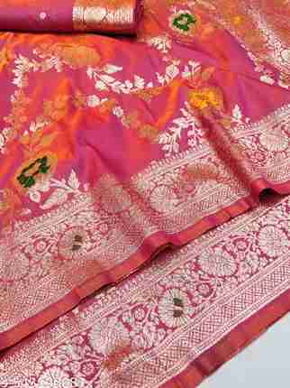 Radiant Orange Saree A Celebration of Grace & Elegance