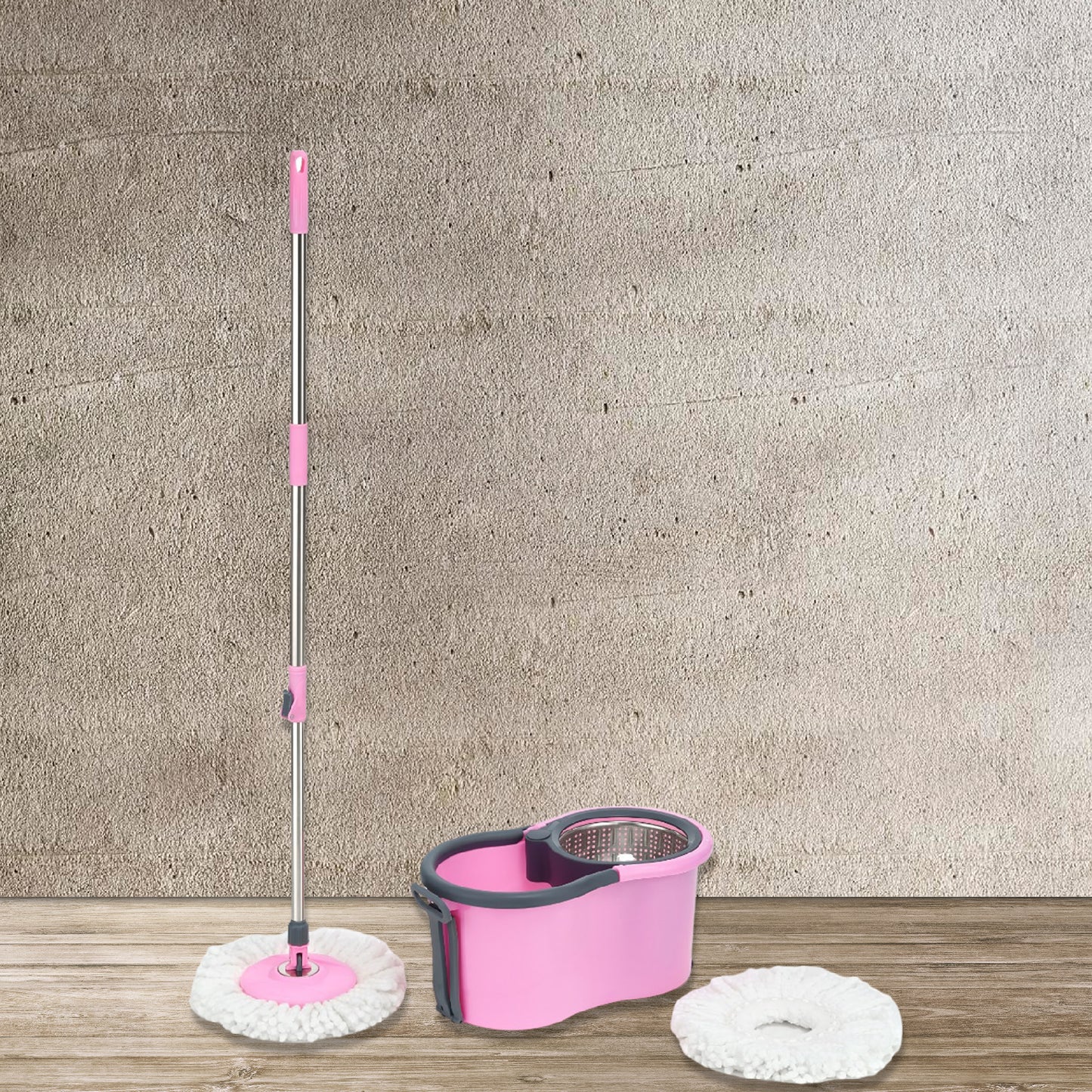 4942 Quick Spin Mop With Steel Spin Bucket Floor Cleaning Easy Wheels Big Bucket Floor Cleaning Mop With Bucket