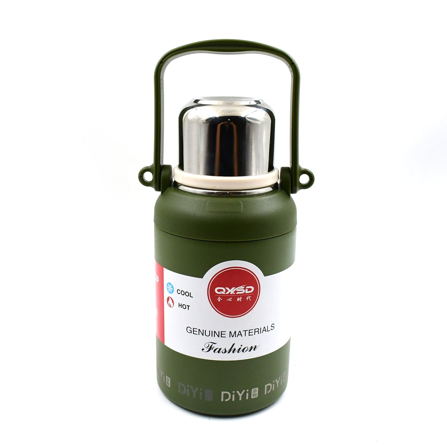 13041 Stainless Steel Vacuum Insulated Water Bottle Cup Leak Proof Flask For Tea Coffee Reusable Water Bottle With Hanging Strap Bottle For Hot Cold Drinks Wide Mouth Water Flask (900 Ml Mix Color)