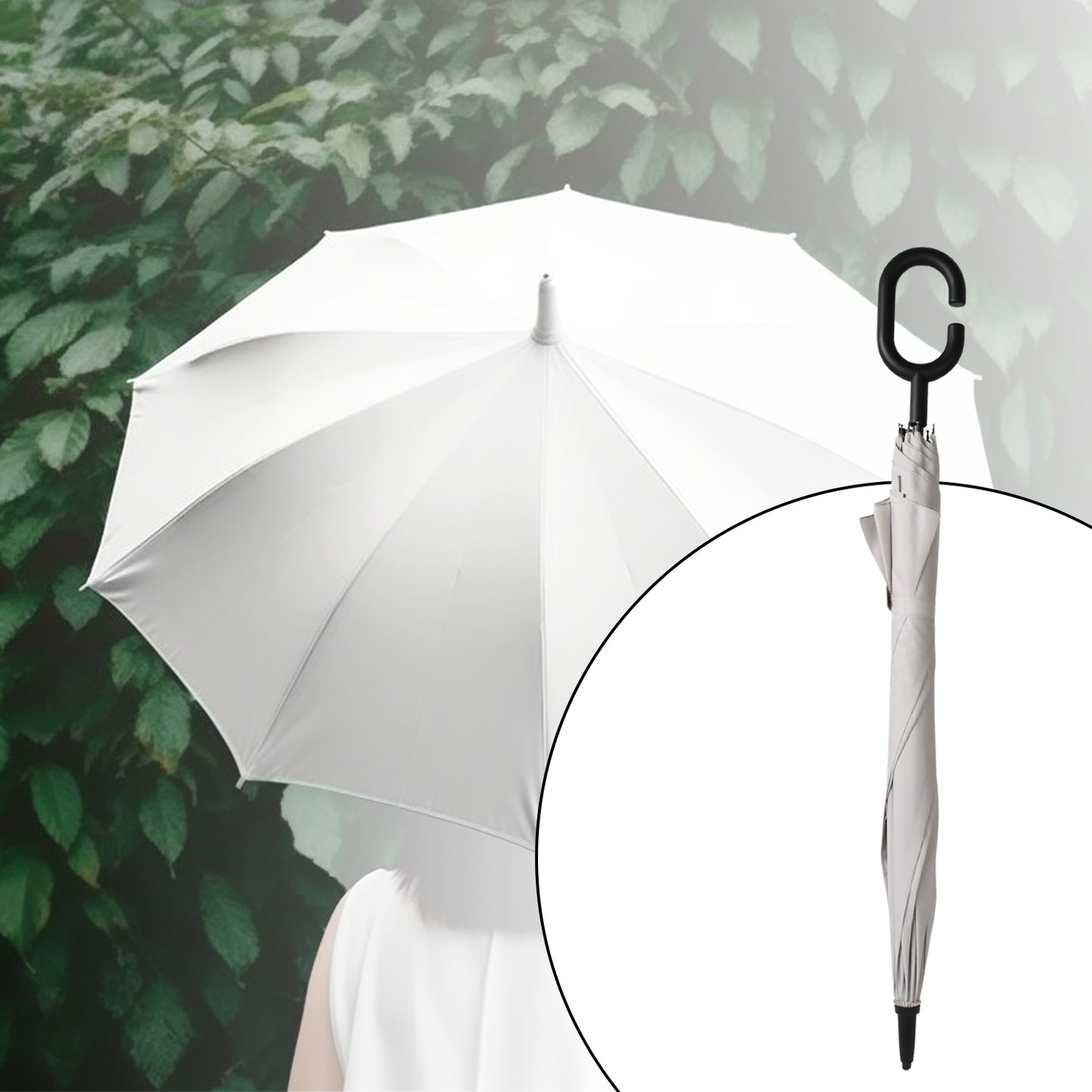 8551umbrella Summer Sun And Rain Protectionfoldable Cute Umbrella  C-shaped Handle  Uv Protection Rain Sun Umbrella  Travel Accessories  Umbrella For Children Girls And Boys (1 Pc  Mix Color)