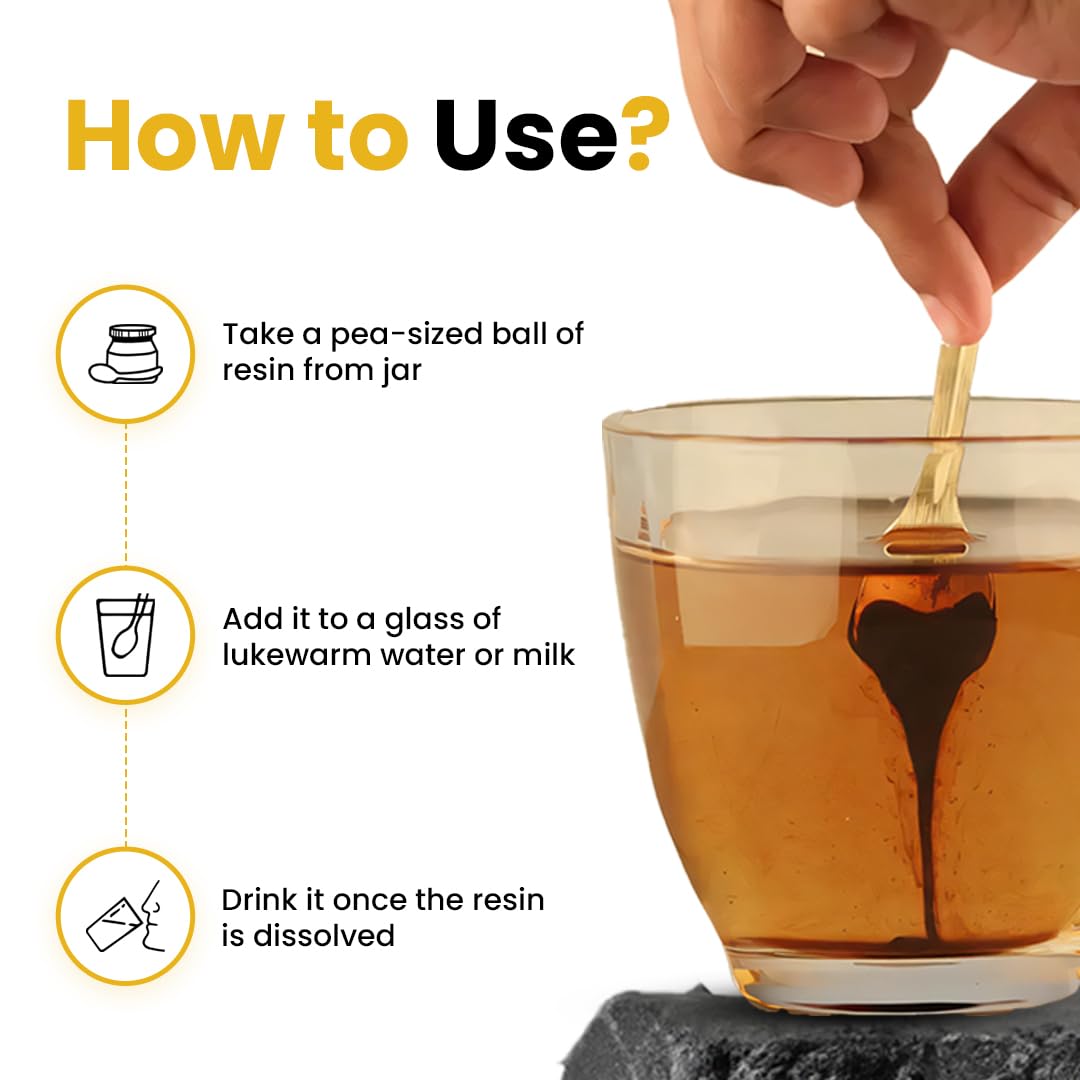 Himalayan Shilajit Gold Resin 20g Helps Improve Stamina Contains Gold