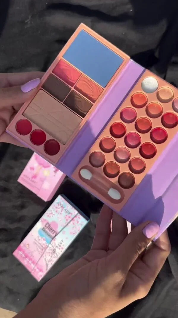 All-in-One Mini Makeup Book – Versatile Eyeshadow, Blush, and Lip Palette for Effortless Beauty On-the-Go