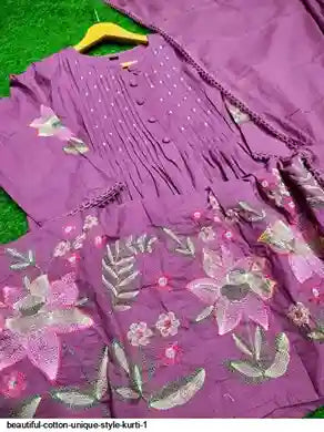 BEAUTIFUL COTTON UNIQUE STYLE KURTI