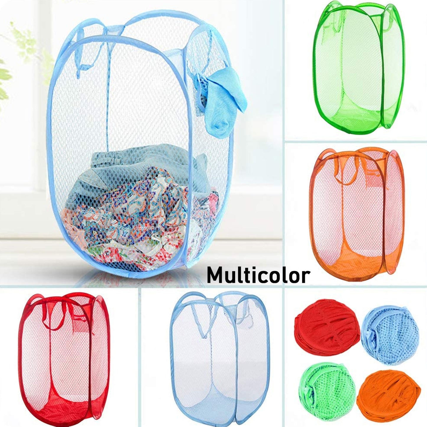 0252 Foldable Laundry Basket Storage Box Multipurpose Basket
