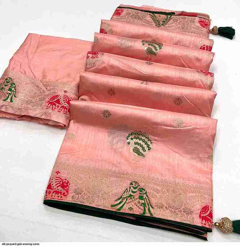 SILK JACQUARD GOLA WEAVING SAREE