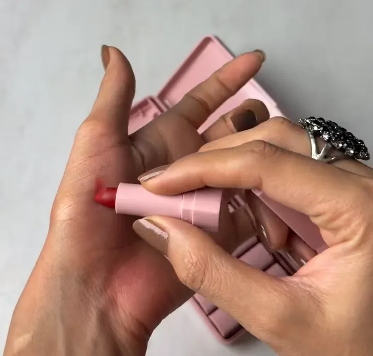 Matte Finish Mini Lipstick Set with Compact Storage Case