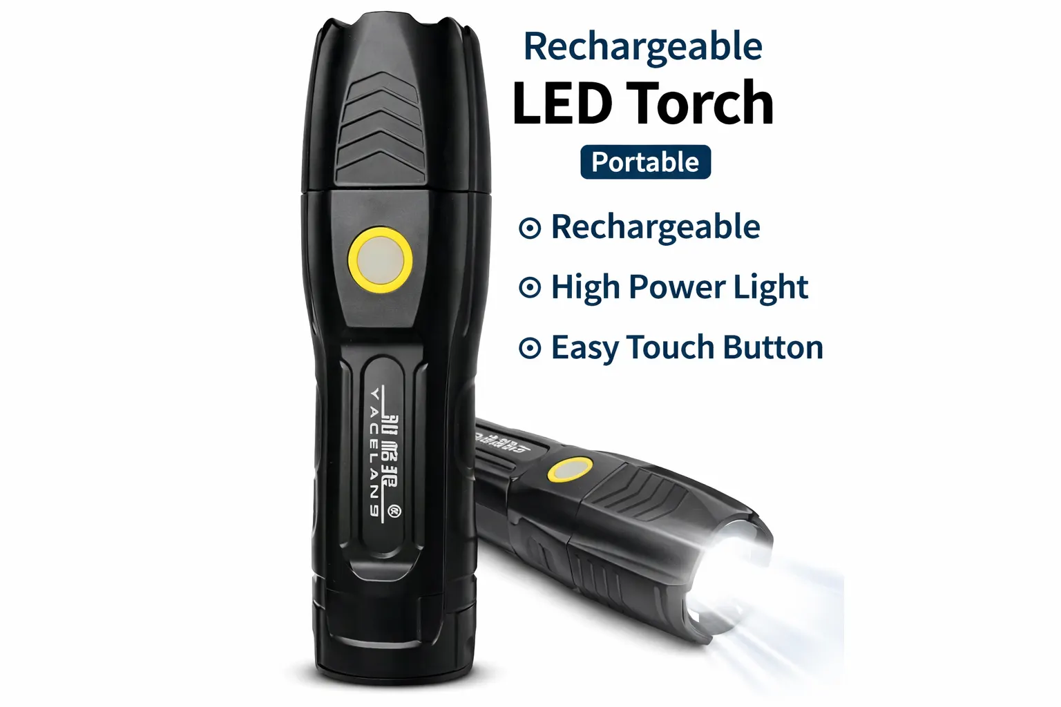 Power Touch LED Torch Light