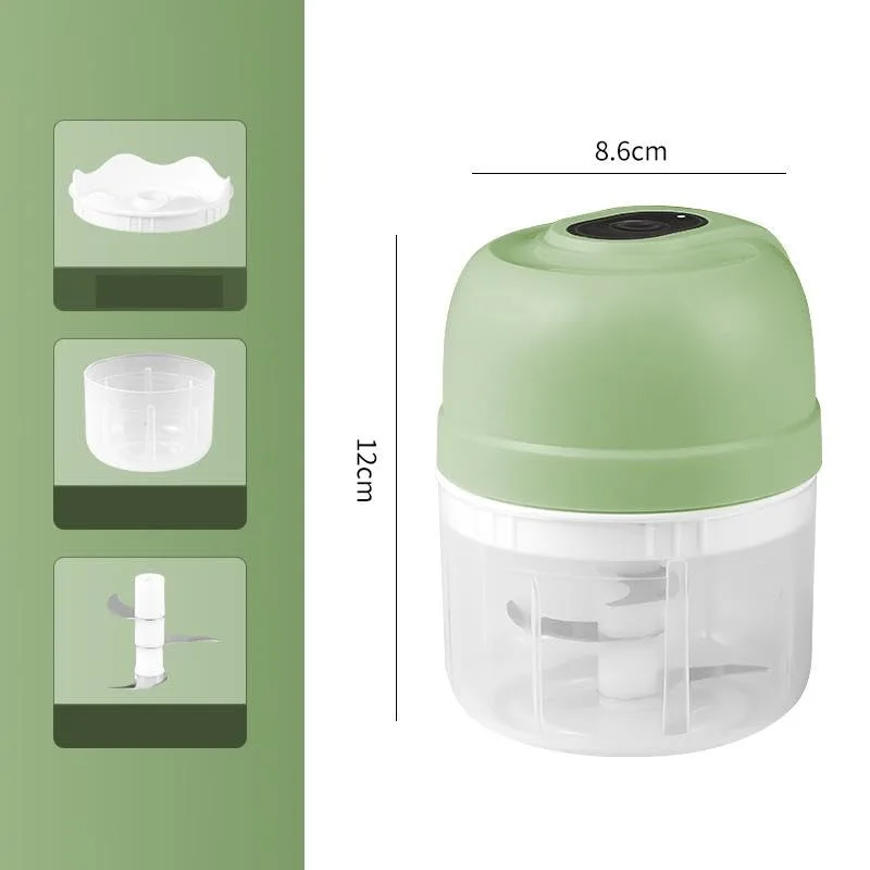 Electric Garlic Chopper Vegetable Cutter for Restaurant Kitchen Green