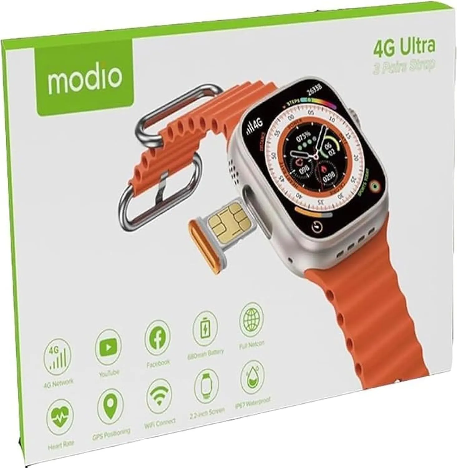 4G Ultra: 2.2 Inch HD Display Smartwatch