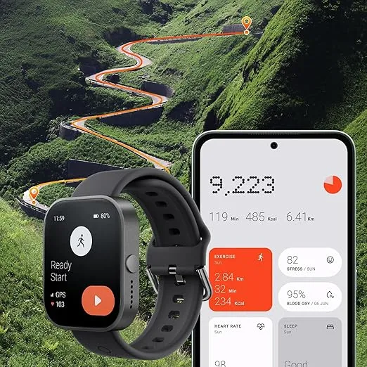 Watch Pro Smartwatch For Men Women Answer Calls IP68 Waterproof GPS Fitness Sports Tracker Watch With Heart Rate Monitor,Healthy Sleep Monitor For Ios/Android