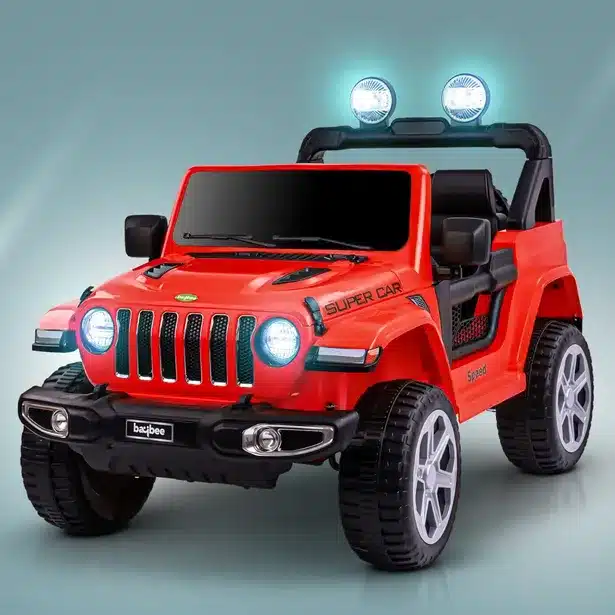 Baybee Battery Car for Kids,Electric Jeep for Kids Ride On Racing Baby Big Jeep Rechargeable Car with R/C for Boys & Girls 2 to 6 Year (Red)