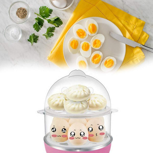 115 Multi-function 2 Layer 14 Egg Cooker Boilers  Steamer