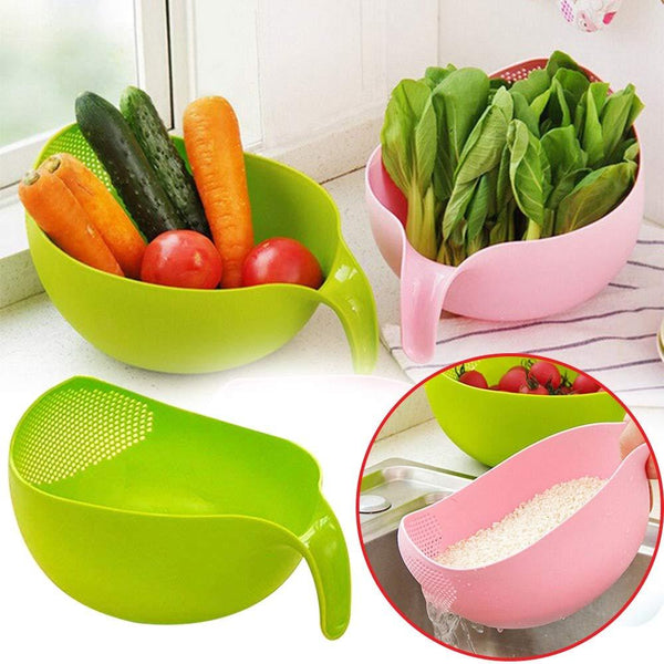 156 Rice Bowl Thick Drain Basket With Handle