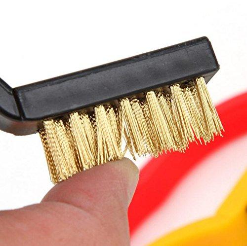 184 -3 Pc Mini Wire Brush Set (Brass Nylon Stainless Steel Bristles)