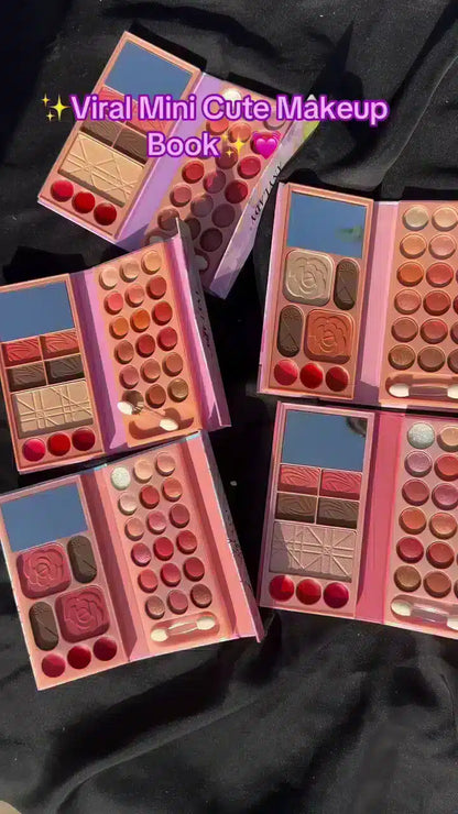 All-in-One Viral Mini Cute Makeup Book with Mirror