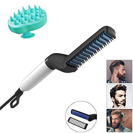 348 Mens Beard And Hair Curling Straightener (Modelling Comb)