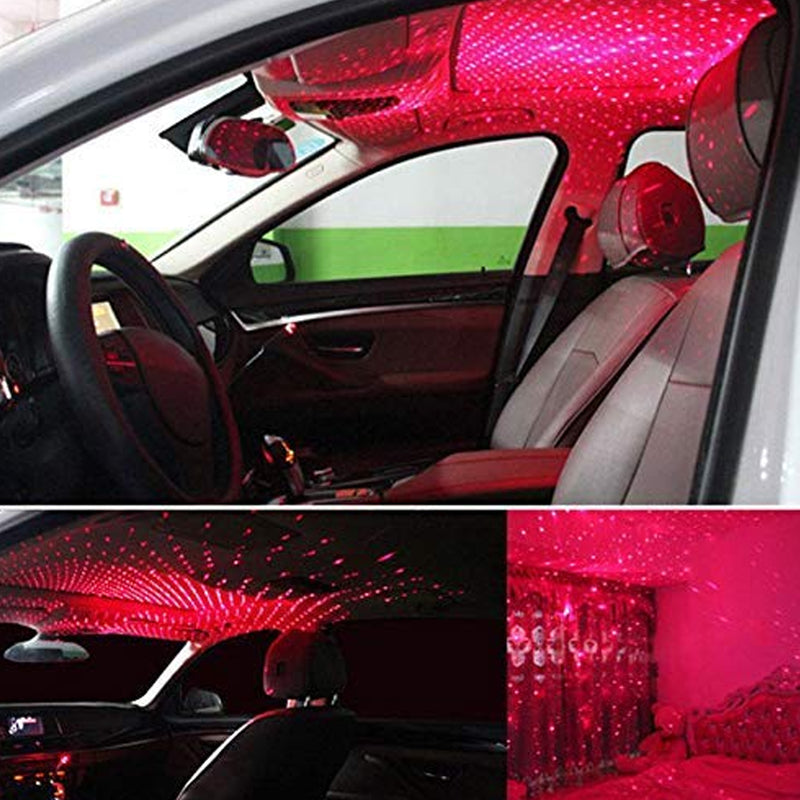 7396b Usb Star Projector Night Light Adjustable Romantic Interior Car Lights For Bedroom Car Ceiling And Party Decoration