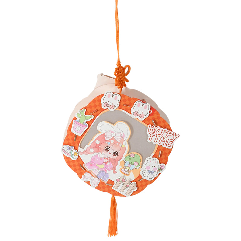 17507 Diy Traditional Lanterns Handmade Cartoon Paper Lanterns Antique Portable Lantern Hollow-out Projection Luminescent Led Lamp Diy Hanging Paper Lanterns For Festival Party Decor