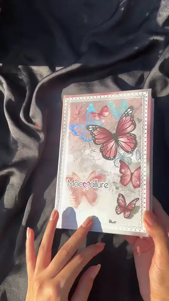 Butterfly-Themed All-in-One Makeup Book Featuring