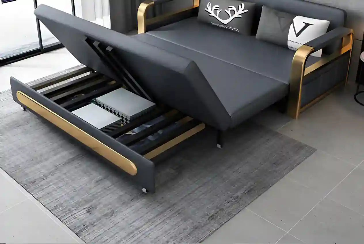 Foldable Sofa Bed with 2 Pillows, Couches and Sofas for Living Room