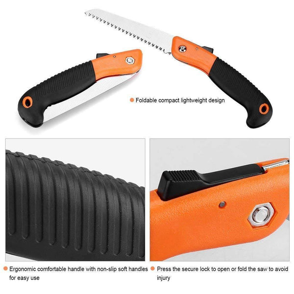 464 Folding Saw(180 Mm) For Trimming Pruning Camping. Shrubs And Wood