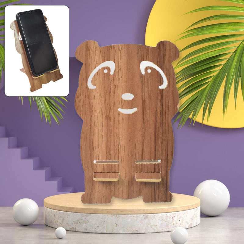 Wooden Cartoon Shape Design Mobile Stand  (1 Pc)