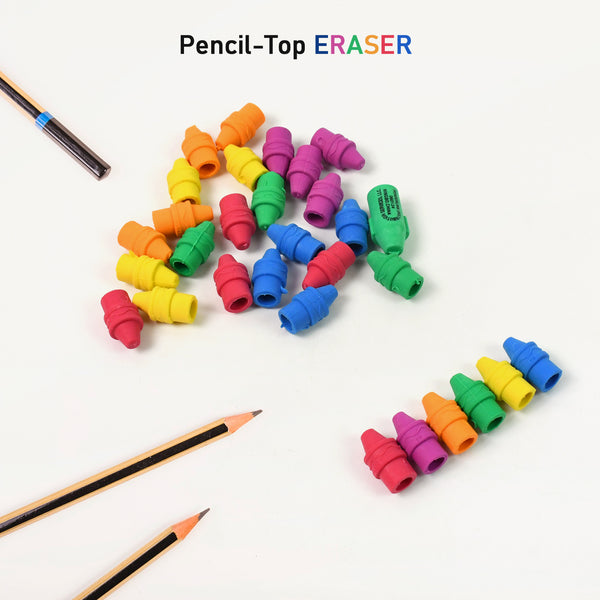 Pencil Top Eraser Rubber Erasers (1 Pc  Mix Color)