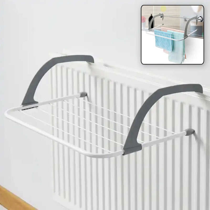 0333 Metal Steel Folding Drying Rack For Clothes Balcony Laundry Hanger For Small Clothes Drying Hanger Metal Clothes Drying Stand Socks And Plant Storage Holder Outdoor  Indoor Clothes-towel Drying Rack Hanging On The Door Bathroom