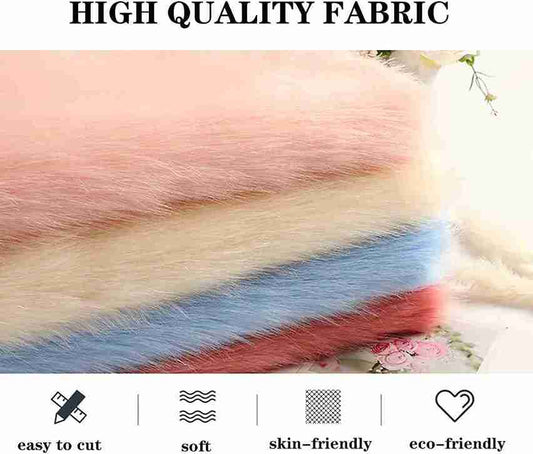 Shaggy Faux Fox Fur Fabric Long Pile for Floor
