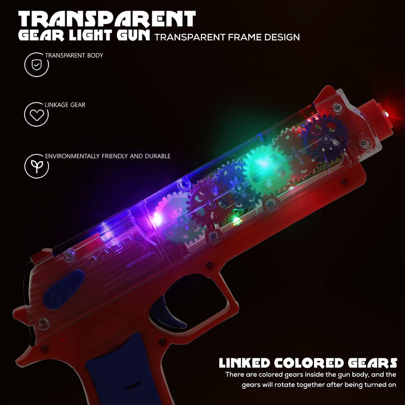 1941 Plastic Gear Simulation Toy Gun For Kids Pretend Play Gun Toys With 3d Flashing Lights And Exciting Music Electric Laser Toy Guns With Rotating Gear Mechanism Toy For Birthday Gift For Kids 3+ Years (Pack Of 1)