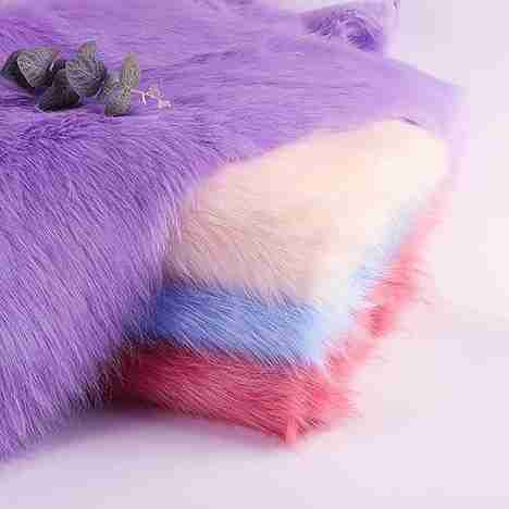 Shaggy Faux Fox Fur Fabric Long Pile for Floor