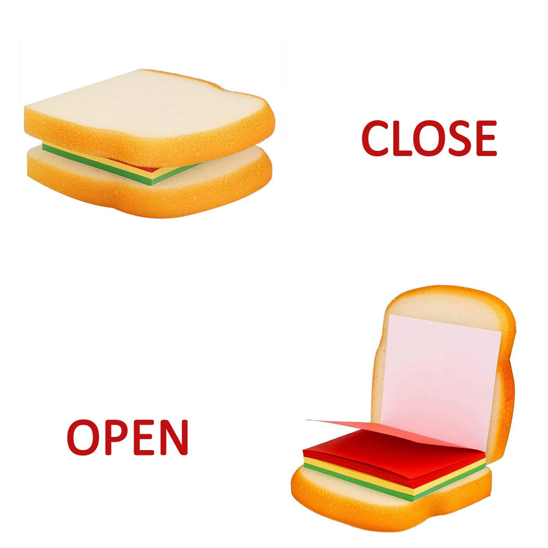 8072 Sandwich Shaped Notepad  Sticky Notes  Memo Pads Unique Mini Notes (Multicolor)