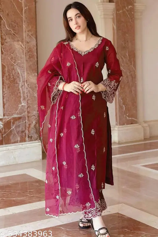 PREMIUM TRENDY ATTRACTIVE KURTI,DUPATTA WITH BOTTOM FOR WOMEN'S & GIRL'S