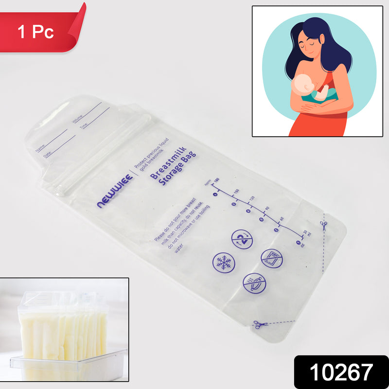 Breastmilk Storage Bags Double Zipper Seal (1 Pc)