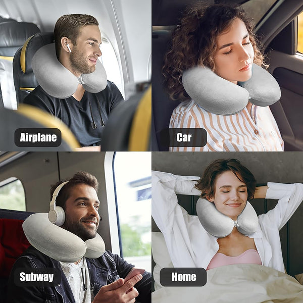 8528 Soft Neck Pillow For Car Home Airplane Travel Travel Neck Pillow For Sleeping  Travel Essentials For Neck Restmultipurpose Comfortable Head Rest Neck Holder Pillow (1 Pc)