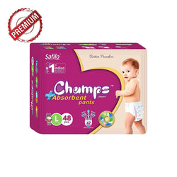 955 Premium Champs High Absorbent Pant Style Diaper Large Size 48 Pieces(955_large_48)