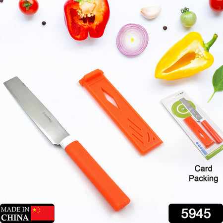 5945  Stainless Steel Knife For Kitchen Use Knife Set Knife  Non-slip Handle With Blade Cover Knife