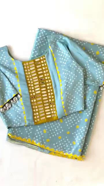 Vibrant Bandhani Blouse Sets Traditional Bandhani Prints for a Festive