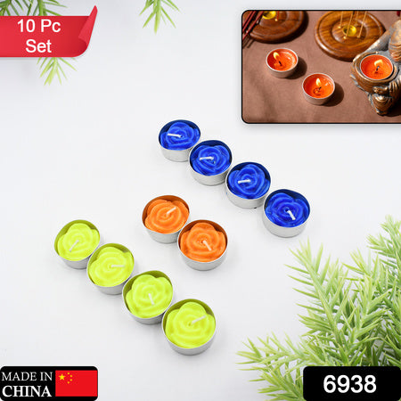 6938 Rose Flower Tealight Candles Floating Candles Scented Tea Lights Aromatherapy Relax (Pack Of 10 Pcs.)