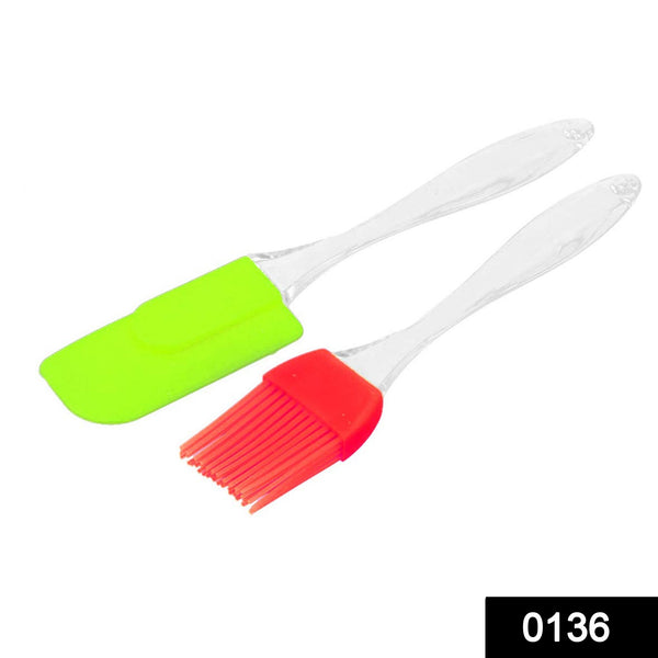 0136 Spatula And Pastry Brush For Cake Mixer