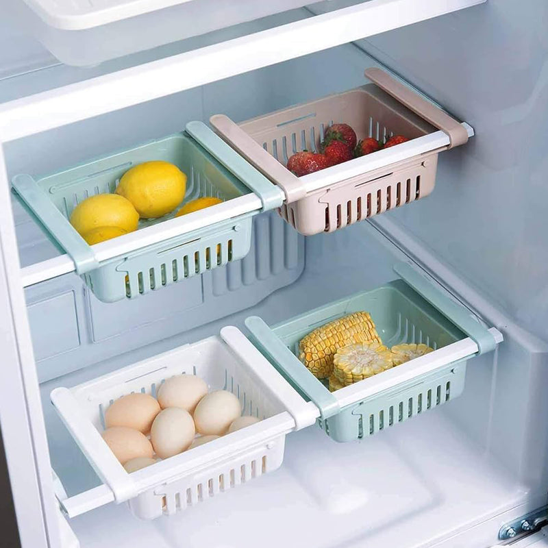 Expandable Adjustable Multipurpose Fridge Storage Basket (1 Pc)