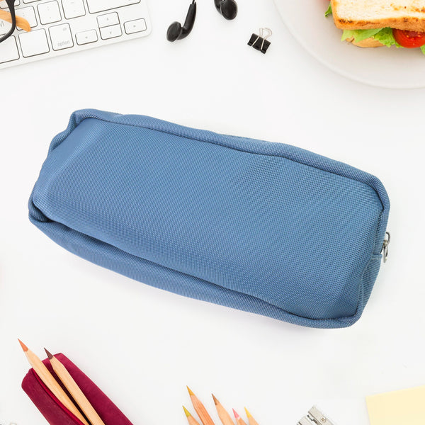 Pencil Pouch With Zipper Students Pencil Case Large Capacity Makeup Pouch Stationery Bag (1 Pc  2 Compartment)