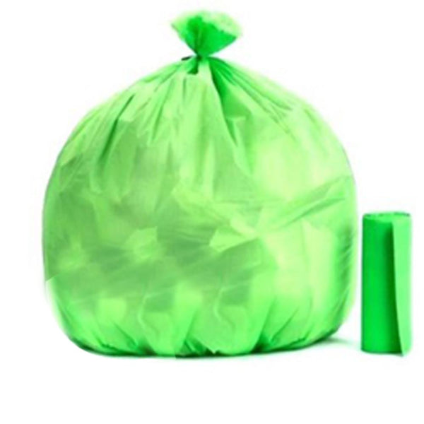 1586 Bio-degradable Eco Friendly Garbagetrash Bags Rolls (24 X 32) (Green)