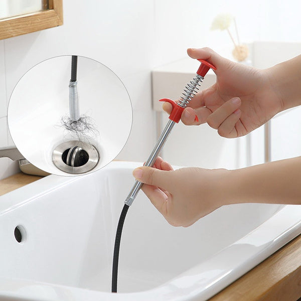 1628 Multifunctional Cleaning Claw Pilpe Cleaner Drainage Block Remover Drain Spring Pipe Dredging Tool Drain Cleaning Tool For Hair Drain Drain Cleaner Sticks Drain Pipe Clearer (290 Cm)