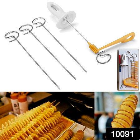 1 Set Potato Spiral Cutter Potato Twister (4 Spits)