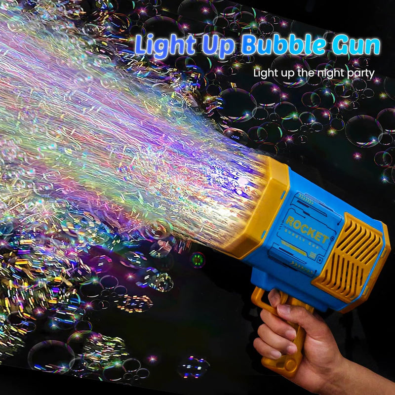 17923 69 Holes Big Rechargeable Powerful Machine Bubble Gun Toys For Kids Adults Bubble Makers Big Rocket Boom Bubble Blower Best Gifts