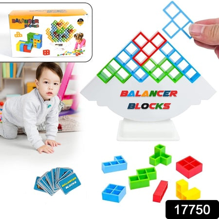 17750 3d Tower Game Tower Balance Game Tower Stacking Game Adult Kid Tower Stacking Blocks Balance Game Blocks Building Toys For Kids Age 3+ Years (16 Pcs Set)