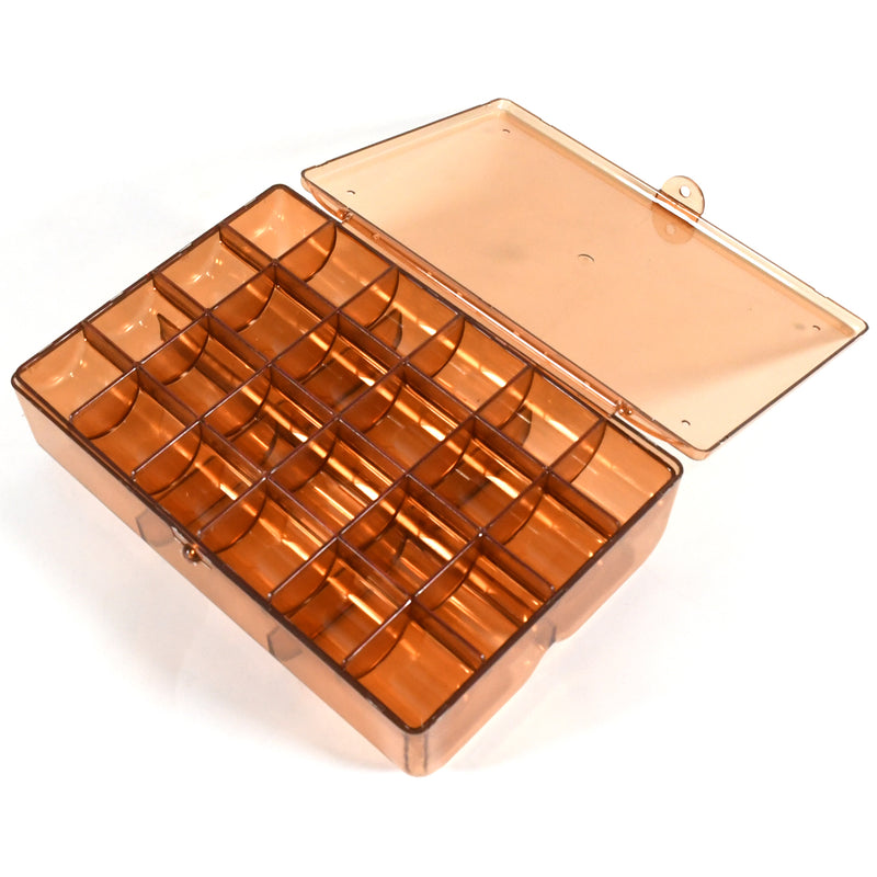 12829 2 Layer Acrylic Jewelry Storage Box Dustproof Earring Box Storage Box Portable Nail Art Storage Case 24-grid Small And 6-grid Big Case Makeup Vanity Box (1 Pc  30 Compartment)